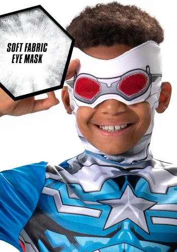Vista 2 de Marvel - Disfraz de Halcón de los Vengadores del Capitán América para niños, disfraz de superhéroe