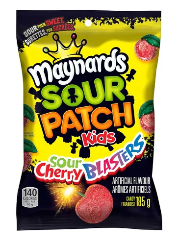 Maynards Sour Patch Kids Sour Cherry Blasters Candy 6.53 oz importado de Canadá