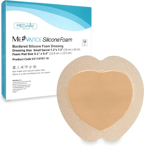 Vista 20 de Medvance Apósito de espuma de silicona súper absorbente – Apósito de espuma adhesiva de silicona impermeable – Cuidado de heridas fácil de aplicar