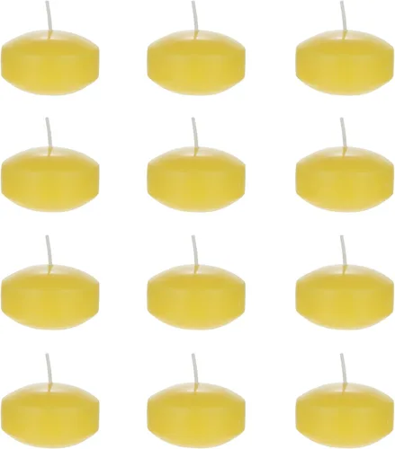 Vista 6 de Mega Candles 4 velas flotantes perfumadas de citronela, vela de cera vertida a mano de 2 pulgadas de diámetro, ideal para uso en interiores