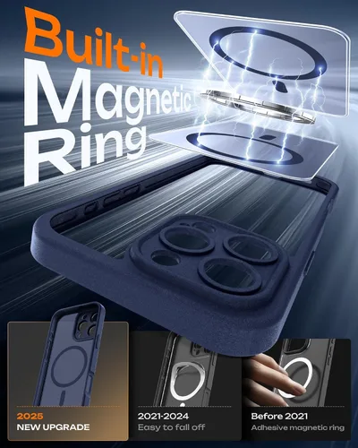 Vista 130 de TOCOL Funda para iPhone 11, compatible con Magsafe, protección completa de cámara, imanes integrados, protección contra caídas, funda translúcida