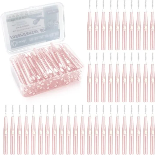 Vista 10 de Herramienta de limpieza de dientes, cepillo interdental entre los dientes, tipo empuje-tirón gingival, delgado, suave, limpiadores de palillos