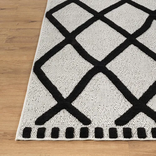 Vista 3 de CAMILSON - Tapete de pasillo moderno de 2 x 7 pies con patrón de diamantes, suave, microbucle, resiste las manchas, fácil de limpiar, no se