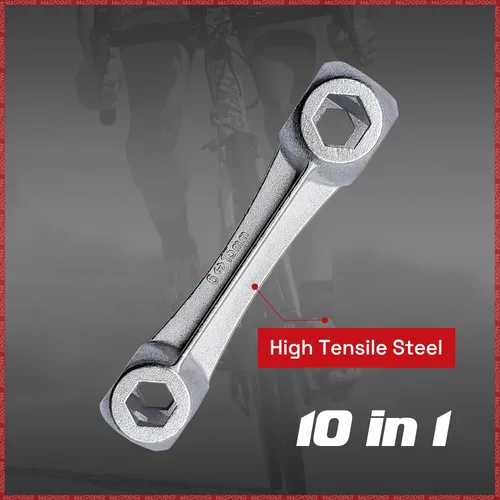 Vista 5 de Kit de herramientas para bicicleta, kit de reparación de bicicleta con bolsa para marco de bicicleta, mini bomba, multiherramienta, parches