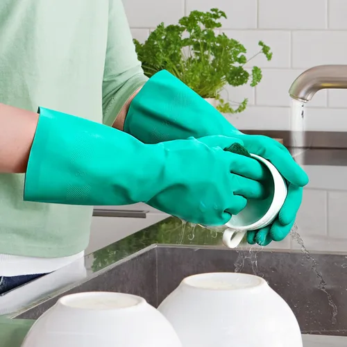 Vista 5 de ThxToms guantes de nitrilo para el hogar, resistentes al aceite, ácido, alcalinos y solventes