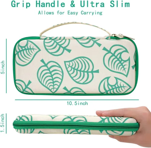 Vista 5 de Funda de transporte para Nintendo Switch funda de transporte de viaje carcasa rígida para consola NS y accesorios delgada bolsa de viaje portátil