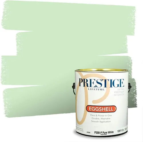 Vista 31 de PRESTIGE Pintura exterior e imprimación en uno, aloe, plano, 1 galón