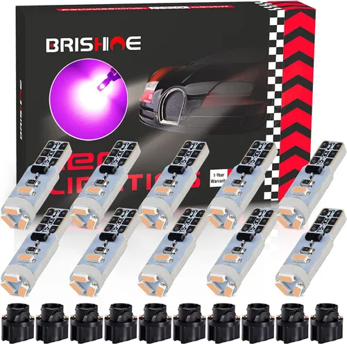Vista 6 de 10X Bombillas LED T5 Ámbar Amarilla Canbus Sin Errores 3014 Chipsets 74 2721 37 PC74 70 73 17 Bombillas LED para Interior, Panel de Instrumentos
