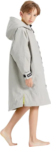Vista 6 de 4Monster Parka de natación con capucha, traje de neopreno de secado rápido, impermeable, abrigo cálido, poncho de surf para deportes acuáticos