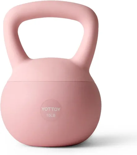 YOTTOY Pesa rusa suave, pesas rusas con agarre antideslizante para entrenamientos en casa, juego de pesas rusas fuerza y seguridad garantizadas