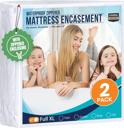 Vista 14 de Utopia Bedding - Protector de colchón Twin con zíper, 100% impermeable, a prueba de chinches y ácaros del polvo, funda para colchón absorbente de 6
