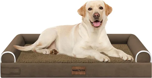 Vista 11 de NANUYA - Cama ortopédica para perros de tamaño mediano/grande, lavable: Camas con almohada para perros de tamaño mediano/grande, sofá de espuma