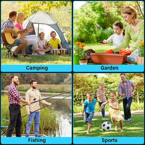 Vista 7 de Carro plegable con ruedas: Carro de utilidad plegable de 360LBS de alta resistencia - Carro de compras portátil todo terreno para compras de Negro