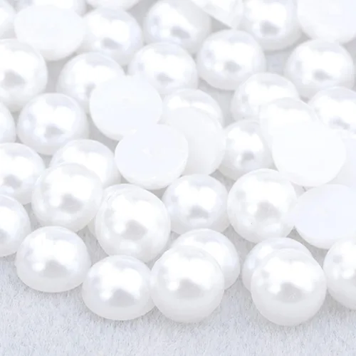 Vista 13 de 1500 perlas semicirculares con parte trasera plana, cuentas verdes medio redondas de 0.157 pulgadas para manualidades, fabricación de joyas