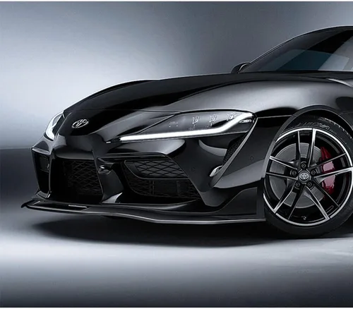 Vista 5 de Q1-TECH, borde de parachoques delantero compatible con Toyota Supra A90 2019-2023, alerón de parachoques delantero, kit divisor de cuerpo de mentón