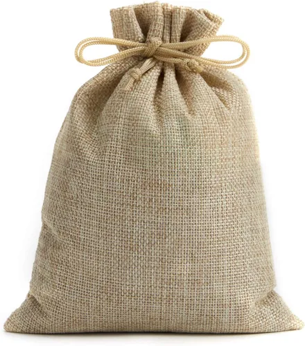Tendwarm - 20 bolsas de regalo de arpillera de lino de 5 x 7 pulgadas con cordón para fiesta Paquete de 20 unidades de 5x7 pulgadas