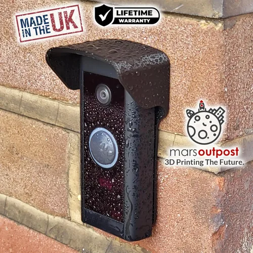 Vista 6 de RingWired - Cubierta protectora para protección contra la lluvia, plástico negro, montaje en pared