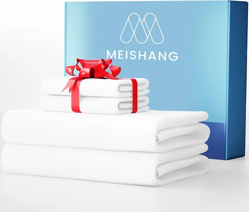 Vista 25 de MEISHANG Sábanas de algodón de 1000 hilos, tamaño Queen, 100% algodón egipcio, tejido satinado, suave y transpirable, certificado Oeko-Tex