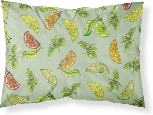 Vista 4 de Caroline's Treasures BB5207PILLOWCASE - Funda de almohada de tela de limones, limas y naranjas, ligera, súper suave, fácil de cuidar, decorativa