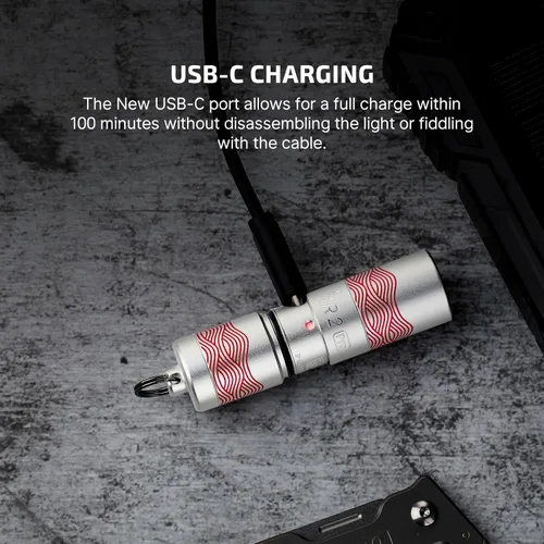 Vista 5 de OLIGHT I1R 2 Pro Eos - Linterna de llavero recargable EDC de 180 lúmenes, alimentada por batería recargable integrada con cable USB tipo C, mini luz