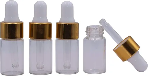 Vista 9 de 15 botellas de cristal con gotero de aceite esencial, mini botella de perfume transparente de 0.0 fl oz/0.1 fl oz/0.1 fl oz, frascos de muestra