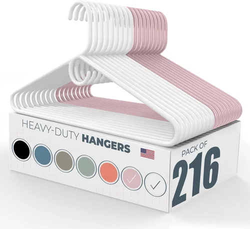 Vista 112 de Neaties Perchas de ropa resistentes paquete de 20 (24 unidades), fabricadas en los Estados Unidos, perchas de plástico de capacidad de 8 libras