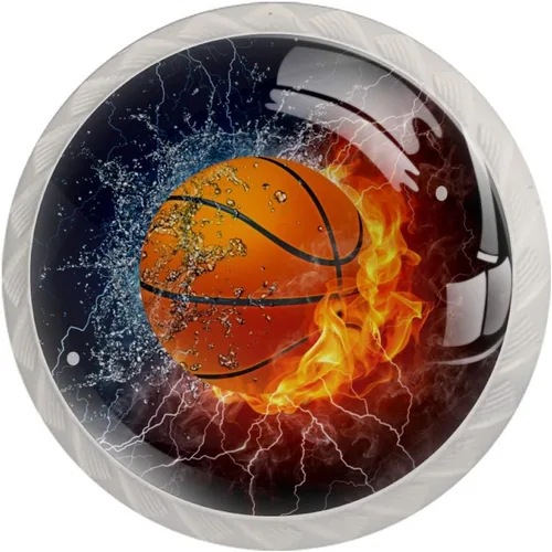 Vista 8 de NEWzone 4 Pack Dresser Drawer Cabinet Knobs Agate Marble Round Shape Crystal Glass Knobs Pulls Handles for Kitchen Wardrobe Cupboard Door Hardware