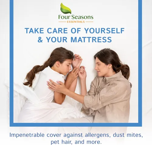 Vista 7 de Protector de colchón para sofá cama tamaño individual, 39 pulgadas de ancho x 72 pulgadas de largo x 5 pulgadas de profundidad, funda impermeable