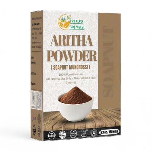 Herbs Botanica Aritha Powder 5.3 oz (150 g) Reetha Puro (Soapnut) Polvo de frutas – Sapindus Mukorossi Limpiador natural para cabello y piel –