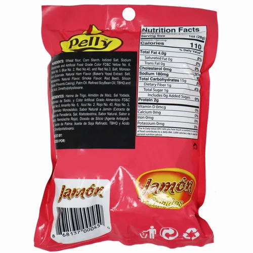 Vista 2 de Pelly de Jamon. Salados de jamón pelly cubano 1.5 onzas