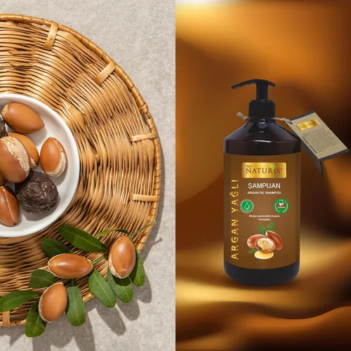 Vista 6 de Champú para el cabello con aceite de argán Champú orgánico para el cuidado del cabello Previene la pérdida de cabello promueve el crecimiento