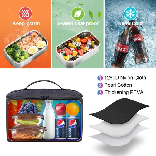 Vista 5 de BERTASCHE Mochila de almuerzo, negro-actualizado