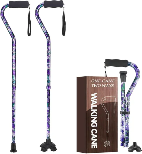 Vista 11 de Floral Canes for Women Folding Cane for Stability with Non-Slip Base, Adjustable Walking Cane for Seniors - Lightweight Collapsible Walking Sticks