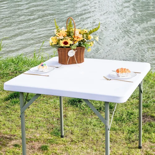 Vista 30 de Mantel de mesa rectangular de 4 pies con ajuste elástico, mantel de elastano elástico de 4 pies para mesas de comedor, para interiores y exteriores