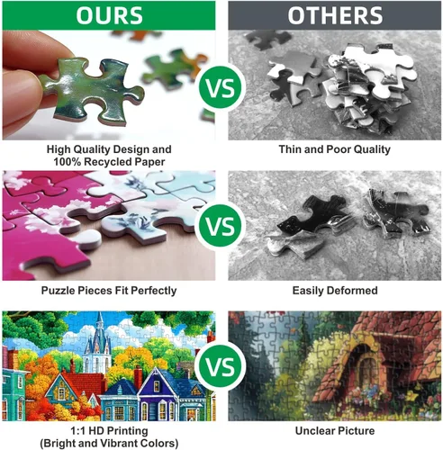 Vista 7 de Blueforest Magic Eye Rompecabezas 3D de 1000 Piezas para Adultos - Desafío de Autoestereoscopia Cueva del Amanecer, No Se Necesitan Gafas