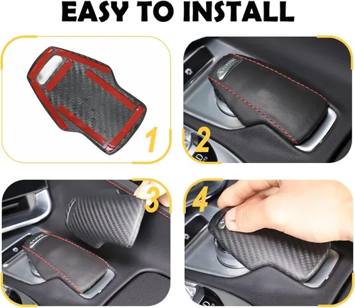 Vista 5 de CHEAYAR Cubierta de la perilla de la palanca de cambios compatible con Corvette C8 Z06 Z51 2020 2021 2022 2023, cubierta de perilla de selector