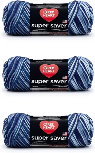 Vista 50 de Red Heart Hilo Super Saver, paquete de 3, tonos verdes, 3