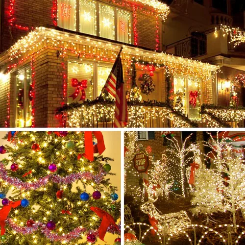 Vista 6 de Bombillas de repuesto C9 transparentes incandescentes paquete de 25 bombillas de repuesto para luces de Navidad C9, base intermedia E17, 7 vatios