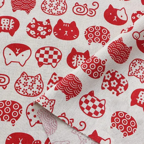 Vista 35 de Sheicon The Yard - Tela de lino de algodón de 60 pulgadas de ancho, tela estampada decorativa para proyectos de bricolaje y fabricación de manteles