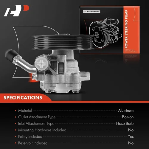 Vista 6 de A-Premium Bomba de dirección asistida, con polea, compatible con Jeep Wrangler 2012-2017, Wrangler JK 2018, 3.6L Gas, repuesto # 5154400AC