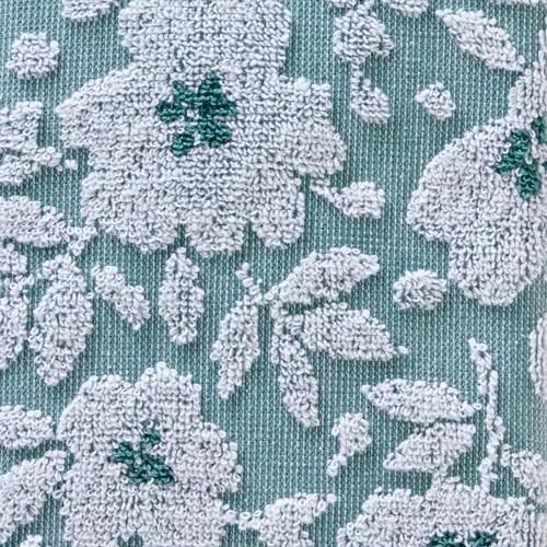 Vista 2 de SKL Home Juego de toallas de mano de jacquard floral, verde musgo, 2 unidades (paquete de 6)