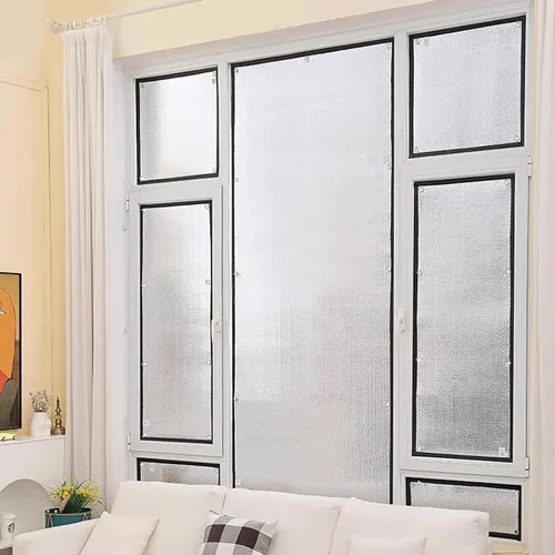 Vista 7 de Película aislante de papel de aluminio, película reflectante de calor, tinte de privacidad para control solar, película opaca total, no adhesiva