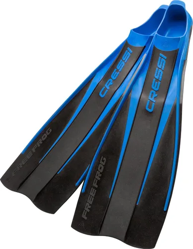 Vista 6 de Cressi Aletas de buceo de bolsillo para pie completo de alta resistencia Hi-Surface: Bolsillo para el pie debajo de la hoja Free Frog: Made in
