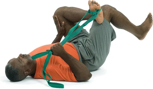 Vista 9 de La correa elástica original con póster de ejercicio, fabricada en los Estados Unidos por OPTP - Correa elástica y correa de yoga para estiramiento