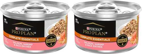 Vista 12 de Purina Pro Plan COMPLETE ESSENTIALS - Comida húmeda para gatos en salsa, paté, salsa, salmón, camarones y arroz en salsa, (24) latas de 3 onzas