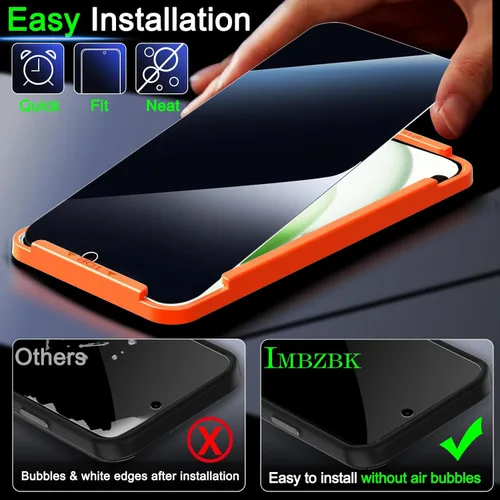 Vista 7 de IMBZBK [Eliminación automática de polvo] Protector de pantalla de privacidad para Google Pixel 10a [6.3 pulgadas] Accesorios privados antiespía