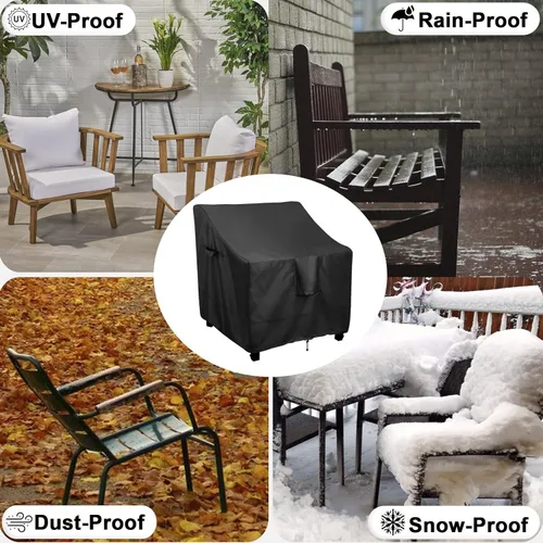 Vista 7 de OutdoorLines Funda Impermeable para Silla de Muebles de Exterior - Fundas para Sillas de Patio y Césped Resistentes a los Rayos UV para Muebles