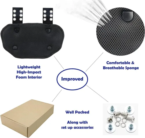 Vista 4 de Runxrocy Protector de espalda de fútbol - Almohadilla de espalda baja para jugadores adultos y jóvenes