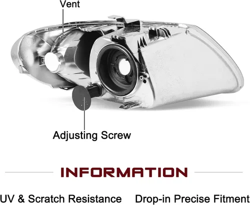 Vista 4 de JSBOYAT Conjunto de faros halógenos para Dodge Caravan 2001-2007 / Grand Caravan Chrysler Town & Country 01-07 con distancia entre ejes corta