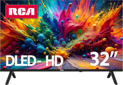 RCA Smart Google TV HD de 32 pulgadas, pantalla LED sin marco con HDR10, Wi-Fi y Bluetooth, Google Assistant integrado, compatible con Alexa